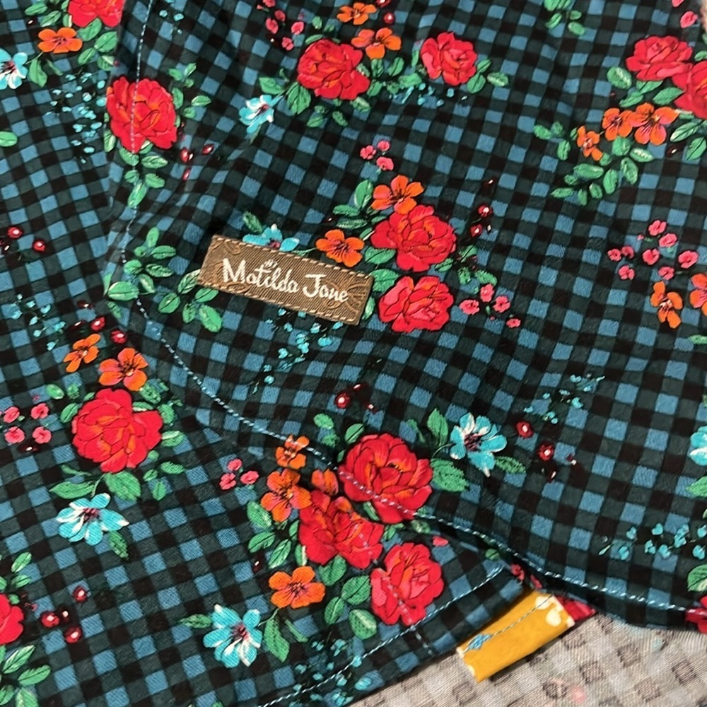 Matilda Jane Fa La La Floral Gingham Dress NWT Small - Picture 10 of 10